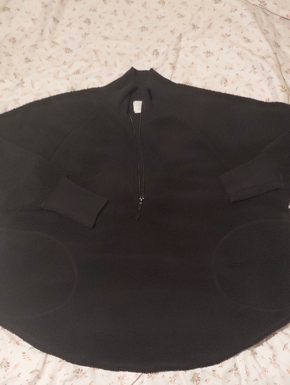 Offline By Aerie Women’s Black Teddy Jacket with Half-Zip